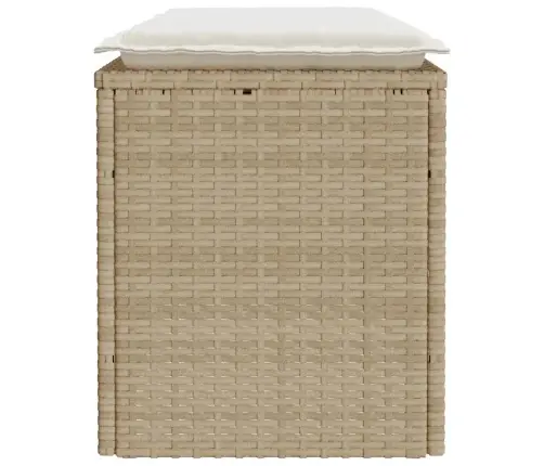 Sodo Suolas Su Pagalvėlė Smėlio Spalvos 110X40X44Cm Poliratanas