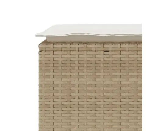 Sodo Suolas Su Pagalvėlė Smėlio Spalvos 110X40X44Cm Poliratanas