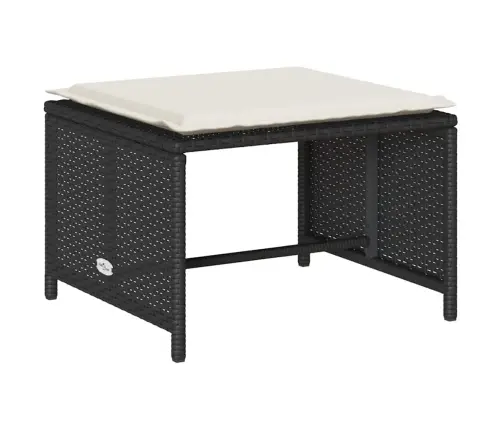 5-Osaline Aediivanikomplekt Patjadega Virnastatav Must