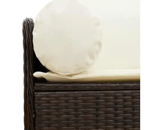 Trīsvietīgs Dārza Dīvāns Ar Matračiem, Brūna Pe Rotangpalma Vidaxl