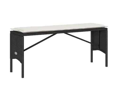 3-Osaline Aiamööbli Komplekt Patjadega, Must, Polürotang 3-Osaline Aiamööbli Komplekt Patjadega, Must, Polürotang