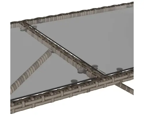 3-Daļīgs Dārza Mēbeļu Komplekts, Matrači, Pelēka Pe Rotangpalma Vidaxl