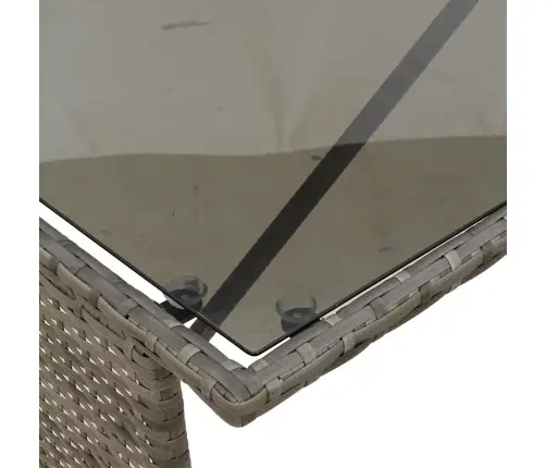 3-Daļīgs Dārza Mēbeļu Komplekts, Matrači, Pelēka Pe Rotangpalma Vidaxl