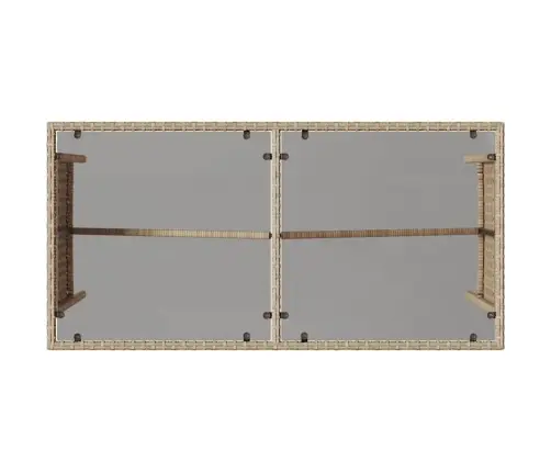 3-Daļīgs Dārza Mēbeļu Komplekts, Matrači, Bēša Pe Rotangpalma Vidaxl