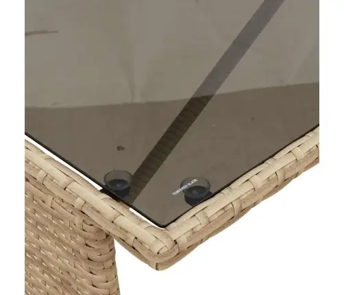 3-Daļīgs Dārza Mēbeļu Komplekts, Matrači, Bēša Pe Rotangpalma Vidaxl