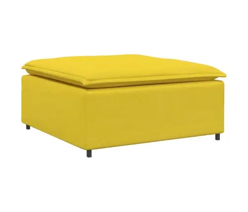 Modulārs Dīvāns, Kāju Balsts, Gaiši Dzeltens, 100X100X48 Cm Vidaxl