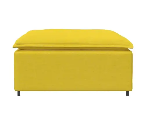 Modulārs Dīvāns, Kāju Balsts, Gaiši Dzeltens, 100X100X48 Cm Vidaxl