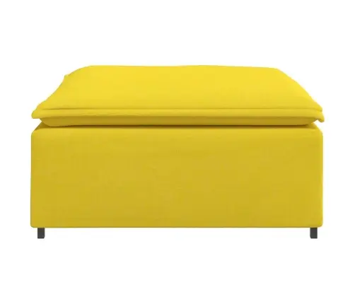 Modulārs Dīvāns, Kāju Balsts, Gaiši Dzeltens, 100X100X48 Cm Vidaxl