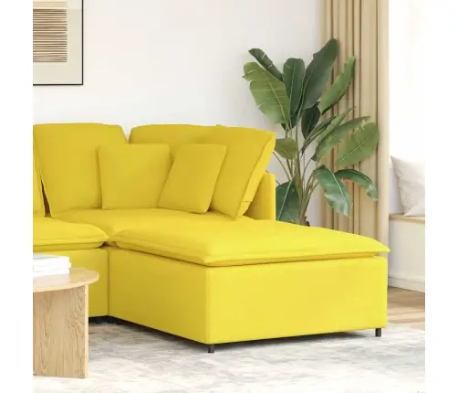 Modulārs Dīvāns, Kāju Balsts, Gaiši Dzeltens, 100X100X48 Cm Vidaxl