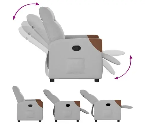 Atzveltnes Krēsls Mākonis Pelēks Audums Vidaxl