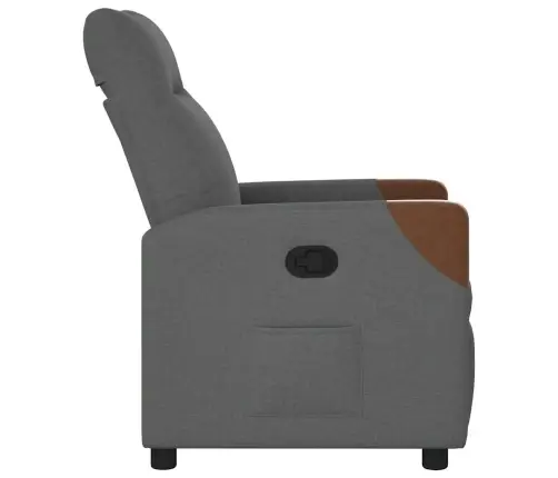 Atpūtas Krēsls, Atgāžams, Tumši Pelēks Audums Vidaxl