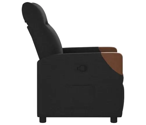Atpūtas Krēsls, Atgāžams, Melns Audums Vidaxl