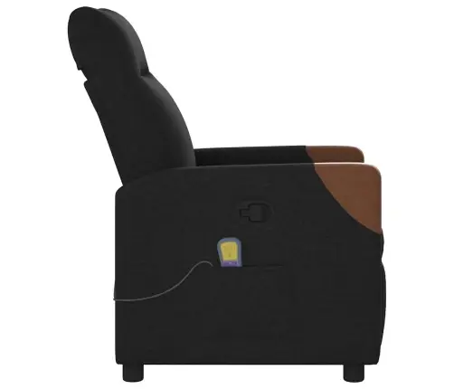 Masāžas Krēsls, Atgāžams, Melns Audums Vidaxl