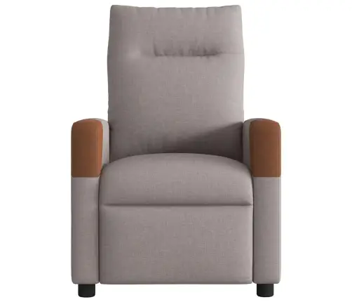 Masāžas Krēsls, Atgāžams, Pelēkbrūns Audums Vidaxl