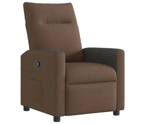 Atpūtas Krēsls, Atgāžams, Brūns Audums Vidaxl