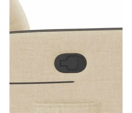 Atpūtas Krēsls, Atgāžams, Krēmkrāsas Audums Vidaxl