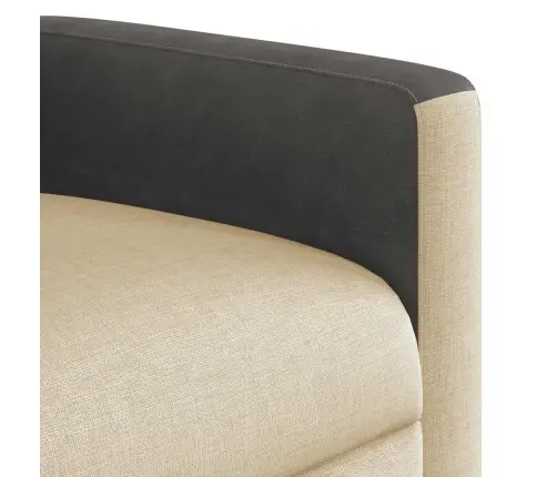 Atpūtas Krēsls, Atgāžams, Krēmkrāsas Audums Vidaxl