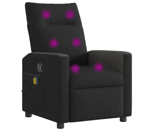 Masāžas Krēsls, Atgāžams, Melns Audums Vidaxl