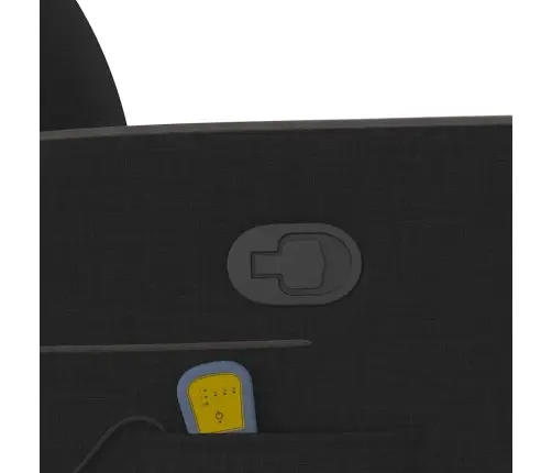 Masāžas Krēsls, Atgāžams, Melns Audums Vidaxl