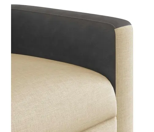 Masāžas Krēsls, Atgāžams, Krēmkrāsas Audums Vidaxl