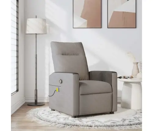 Masāžas Krēsls, Atgāžams, Pelēkbrūns Audums Vidaxl Masāžas Krēsls, Atgāžams, Pelēkbrūns Audums Vidaxl