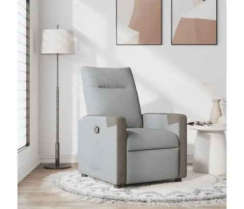 Atpūtas Krēsls, Atgāžams, Gaiši Pelēks Audums Vidaxl Atpūtas Krēsls, Atgāžams, Gaiši Pelēks Audums Vidaxl