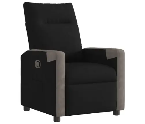 Atpūtas Krēsls, Atgāžams, Melns Audums Vidaxl