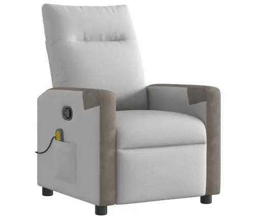 Masāžas Krēsls, Mākonis Pelēks Audums Vidaxl