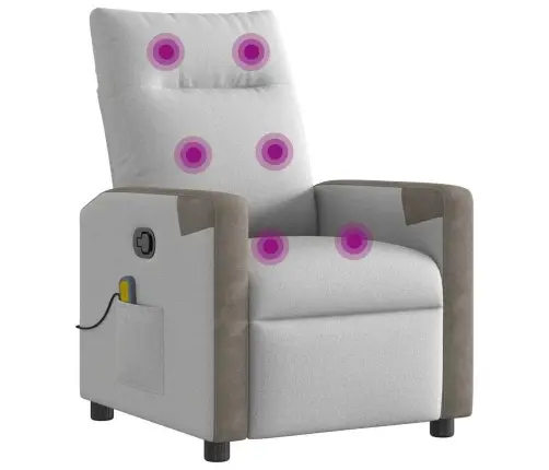 Masāžas Krēsls, Mākonis Pelēks Audums Vidaxl