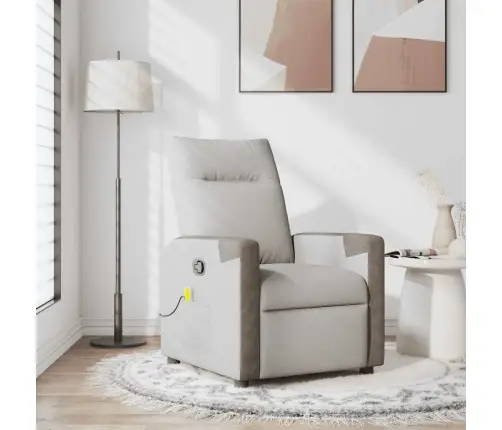 Masāžas Krēsls, Mākonis Pelēks Audums Vidaxl