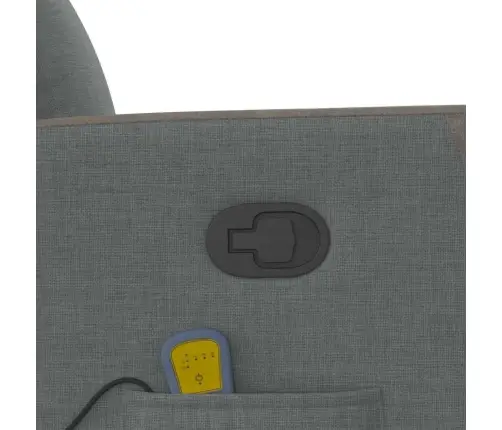 Masāžas Krēsls, Atgāžams, Tumši Pelēks Audums Vidaxl