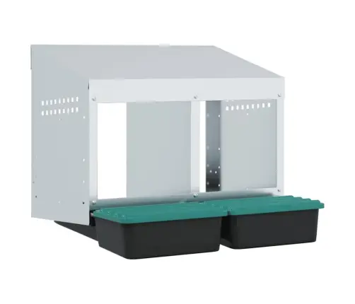 Vistu Ligzdas Kaste, 2 Nodalījumi, Pie Sienas Stiprināma, Cinkots Tērauds Vidaxl