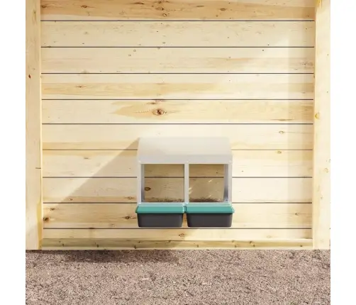 Vistu Ligzdas Kaste, 2 Nodalījumi, Pie Sienas Stiprināma, Cinkots Tērauds Vidaxl