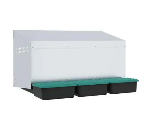 Vistu Ligzdas Kaste, 3 Nodalījumi, Pie Sienas Stiprināma, Cinkots Tērauds Vidaxl