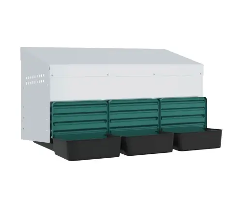 Vistu Ligzdas Kaste, 3 Nodalījumi, Pie Sienas Stiprināma, Cinkots Tērauds Vidaxl