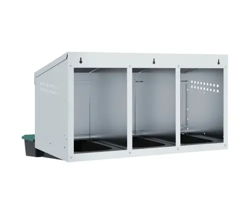 Vistu Ligzdas Kaste, 3 Nodalījumi, Pie Sienas Stiprināma, Cinkots Tērauds Vidaxl