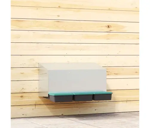 Vistu Ligzdas Kaste, 3 Nodalījumi, Pie Sienas Stiprināma, Cinkots Tērauds Vidaxl