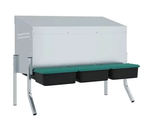 Vistu Ligzdas Kaste, 3 Nodalījumi, Ar Kājām, Cinkots Tērauds Vidaxl