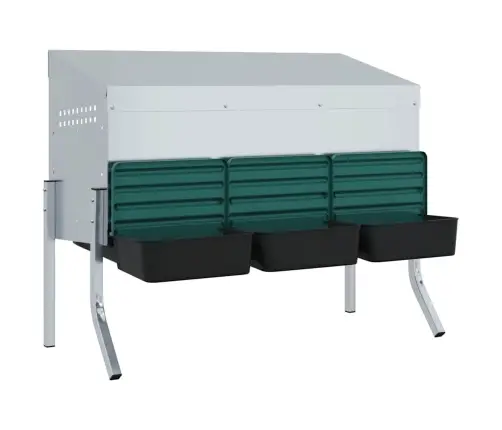 Vistu Ligzdas Kaste, 3 Nodalījumi, Ar Kājām, Cinkots Tērauds Vidaxl