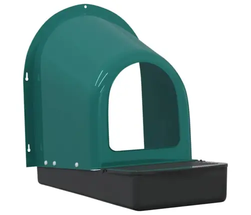 Vistu Ligzdošanas Kastes, 4 Gab., Pie Sienas Stiprināmas, Tumši Zaļa Plastmasa Vidaxl