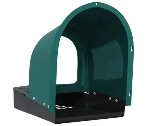 Vistu Ligzdošanas Kastes, 4 Gab., Pie Sienas Stiprināmas, Tumši Zaļa Plastmasa Vidaxl