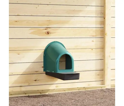 Vistu Ligzdošanas Kastes, 4 Gab., Pie Sienas Stiprināmas, Tumši Zaļa Plastmasa Vidaxl