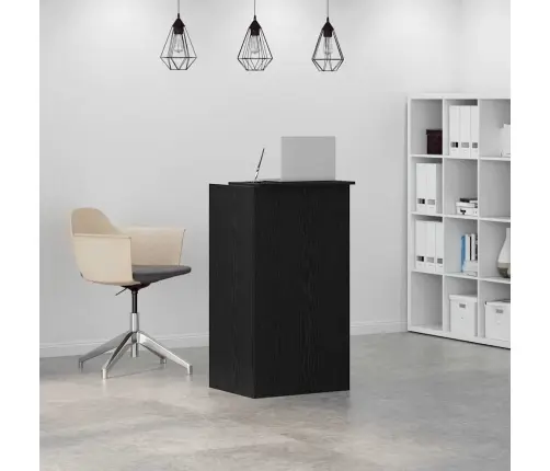 Recepcijas Galds Melns 55X50X103,5 Cm Inženierijas Koks Vidaxl