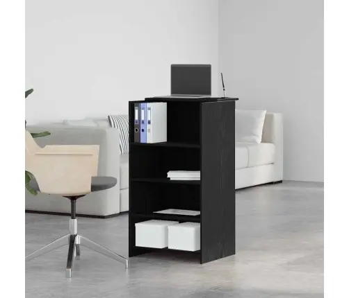 Recepcijas Galds Melns 55X50X103,5 Cm Inženierijas Koks Vidaxl