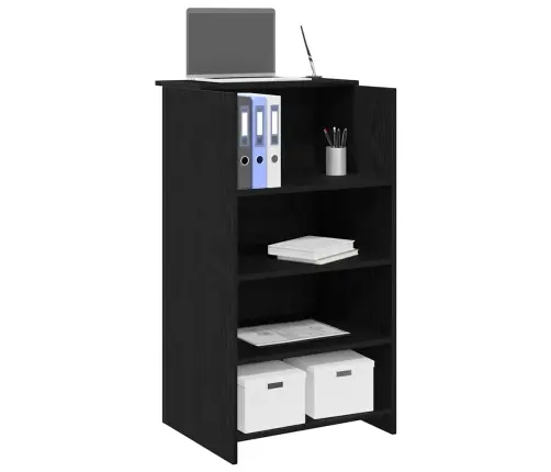 Recepcijas Galds Melns 55X50X103,5 Cm Inženierijas Koks Vidaxl