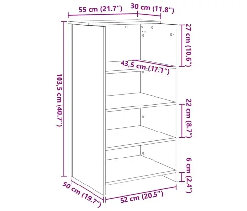 Reģistratūra, Betona Pelēks, 55X50X103,5 Cm, Inženierijas Koks Vidaxl Reģistratūra, Betona Pelēks, 55X50X103,5 Cm, Inženierijas Koks Vidaxl