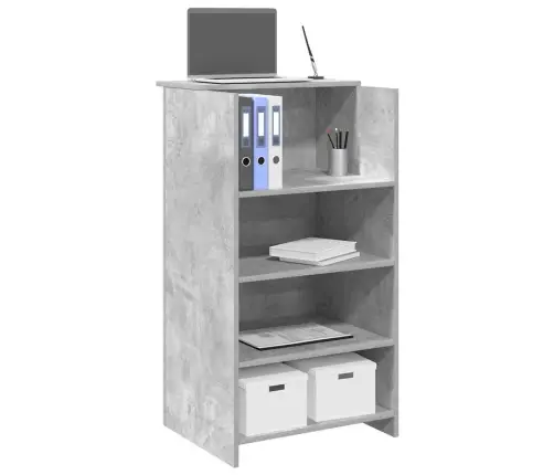 Reģistratūra, Betona Pelēks, 55X50X103,5 Cm, Inženierijas Koks Vidaxl Reģistratūra, Betona Pelēks, 55X50X103,5 Cm, Inženierijas Koks Vidaxl