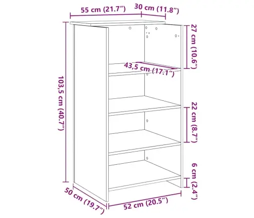 Reģistratūra, Koka Krāsa, 55X50X103,5 Cm, Inženierijas Koks Vidaxl