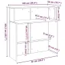 Recepcijas Galds Melns 100X50X103,5 Cm Inženierijas Koks Vidaxl