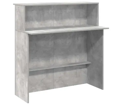 Reģistratūra, Betona Pelēks, 100X50X103,5 Cm, Inženierijas Koks Vidaxl